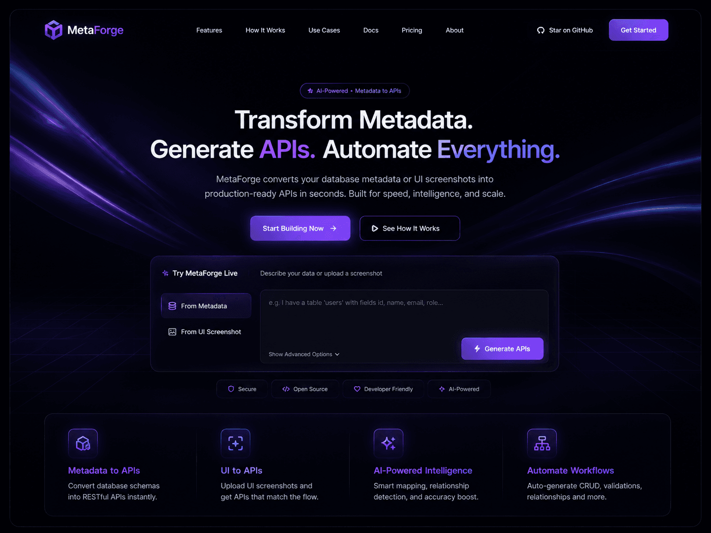 MetaForge - Metadata-Driven API Runtime