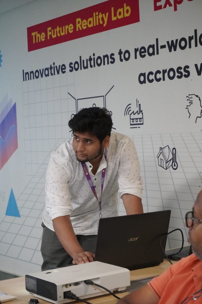 Tusharkanta working with focus and curiosity